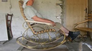 2+ кресло качалка кованая++