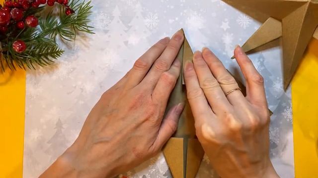 Рождественская звезда из бумаги. Новогодняя поделка из бумаги. Christmas diy #поделки #christmas смотреть онлайн