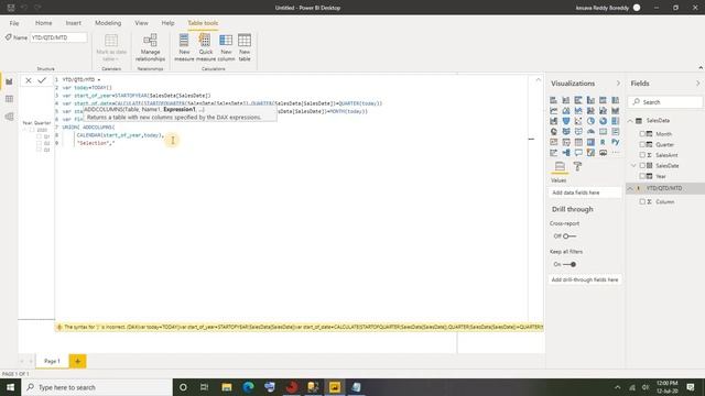 Dynamic YTD, QTD & MTD In Power BI смотреть онлайн