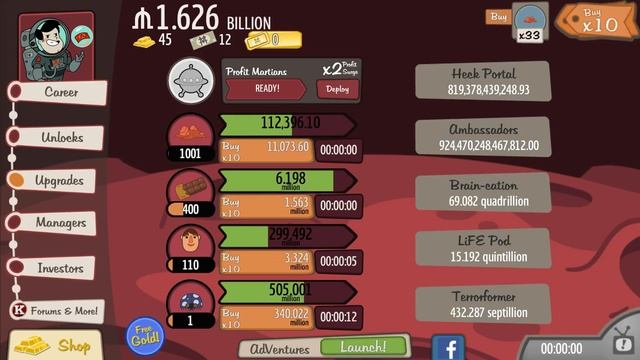 AdVenture Capitalist - 11 - "Event Reward, Mars Reset" смотреть онлайн
