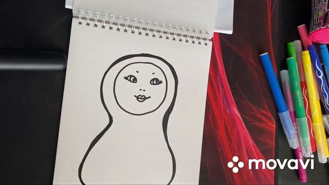 Рисуем матрешку смотреть онлайн