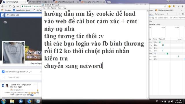 Hướng dẫn lấy cookie để đăng nhập web cài bot cảm xúc 2017 :3 смотреть онлайн