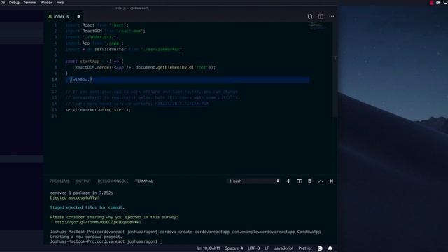 React cordova Setup смотреть онлайн