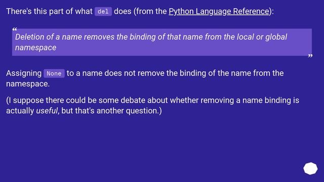 When is del useful in Python? смотреть онлайн