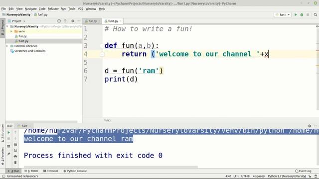 Functions | Python | Use-Cases | Free Online Course | NurserytoVarsity смотреть онлайн
