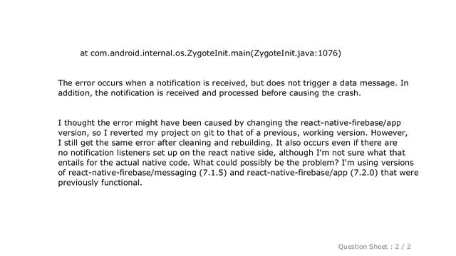 Android : Firebase Messaging on Android suddenly started crashing when message received смотреть онлайн