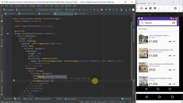 Flutter Property Listing App (2 - Creating the Search Screen) смотреть онлайн