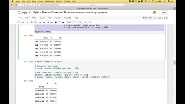 Python Pandas Dates and Times смотреть онлайн