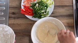 Koрейские блинчики с зелёным луком. Паджонг