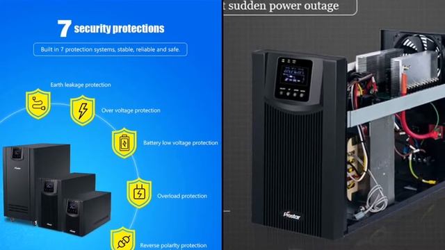 1KVA 12VDC/24VDC Single Phase Line Interactive UPS with LCD Display смотреть онлайн