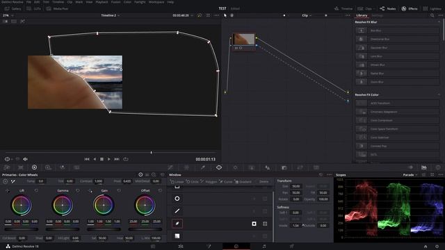 Переход через маску DaVinci Resolve 18 смотреть онлайн
