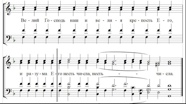 🎼 Прокимен в Недели Мясопустную и св. Фомы, глас 3 (сопрано) Велий Господь наш, и велия крепость... смотреть онлайн