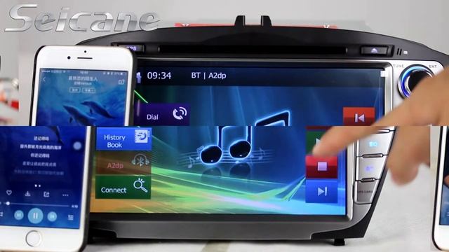 Aftermarket car bluetooth Digital TV audio system for 2014 2015 Hyundai ix35 support auto A/V USB S смотреть онлайн