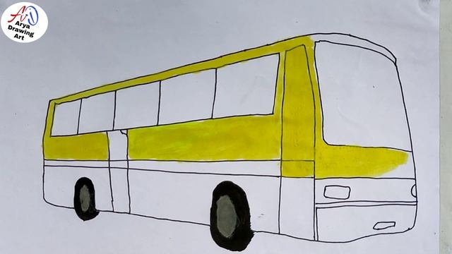 How to Draw a Bus for step by step and very simple Drawing Art. || Arya Drawing Art.|| Day-6 смотреть онлайн