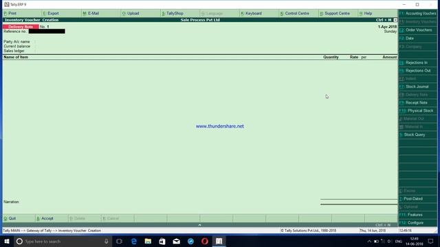 Sale order process in Tally ERP.9 (latest release 6.4.3) смотреть онлайн