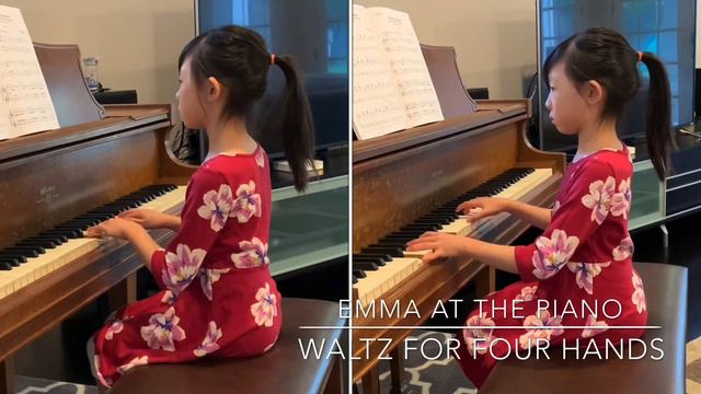 Waltz For Four Hands - Heinrich Wohlfahrt | Emma At The Piano, 8 Years Old