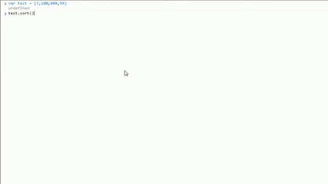 JavaScript Tutorial - comparison function - sort method of Array смотреть онлайн