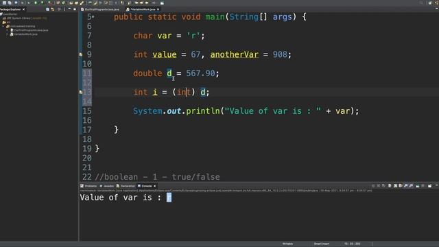 04 Type Casting in Java смотреть онлайн