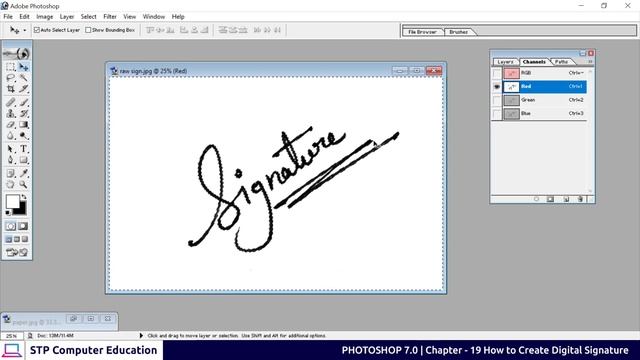 How to Create Digital Signature in Photoshop 7.0 | Chapter 19 | In Hindi смотреть онлайн
