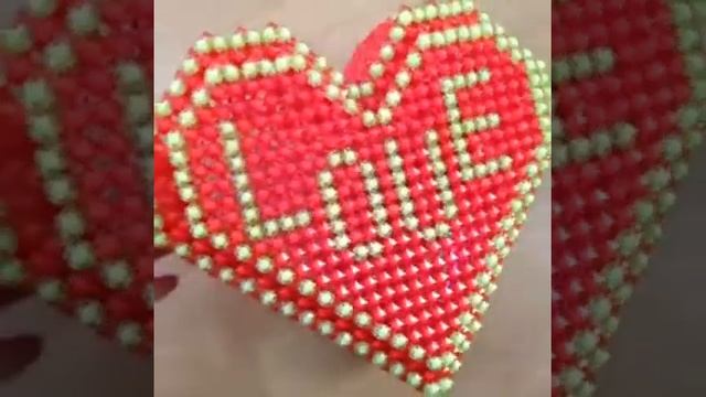 Шкатулка сердечка из бусин смотреть онлайн