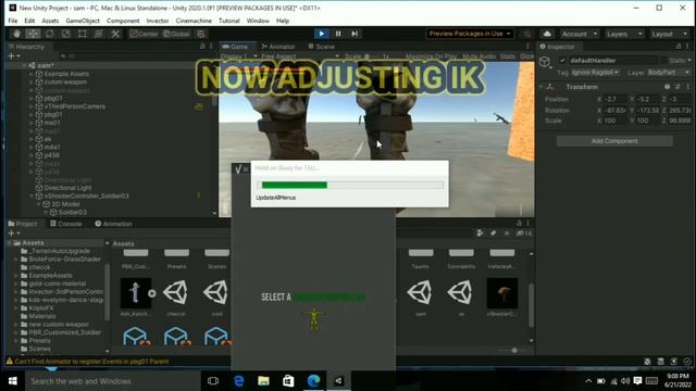 Adjusting weapon ik invector tutorial #1 #invector смотреть онлайн