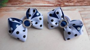 Нарядные бантики из репсовых лент ? Канзаши МК