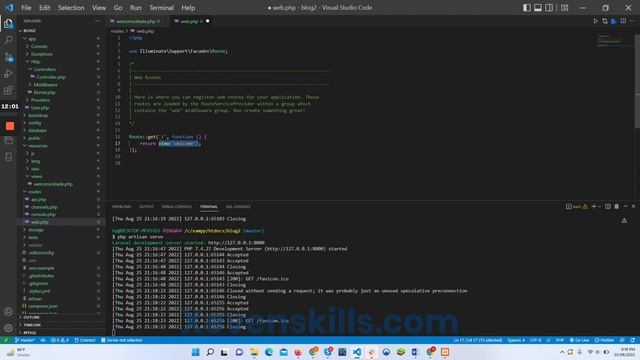 Lecture 7 - Laravel PHP Artisan & Basic Routes смотреть онлайн
