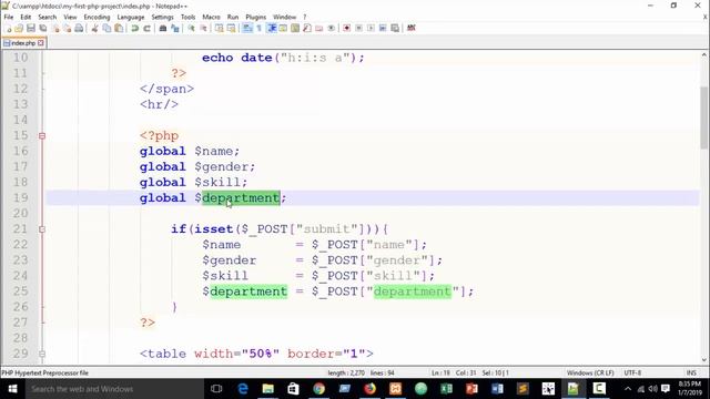 Show Data in Table in PHP -2 (PHP Form Handling) смотреть онлайн