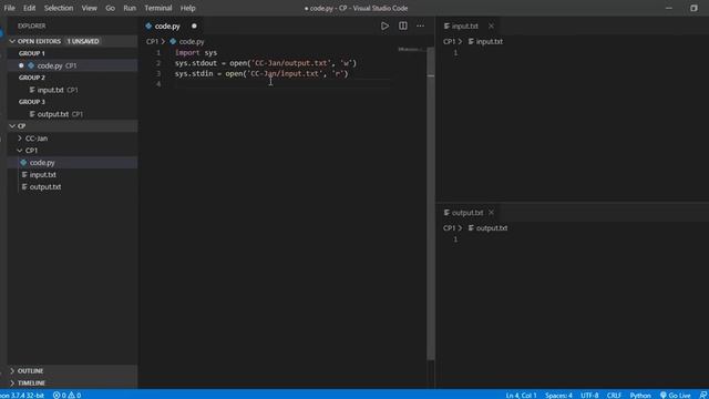 VS Code setup for competitive programming in python. смотреть онлайн