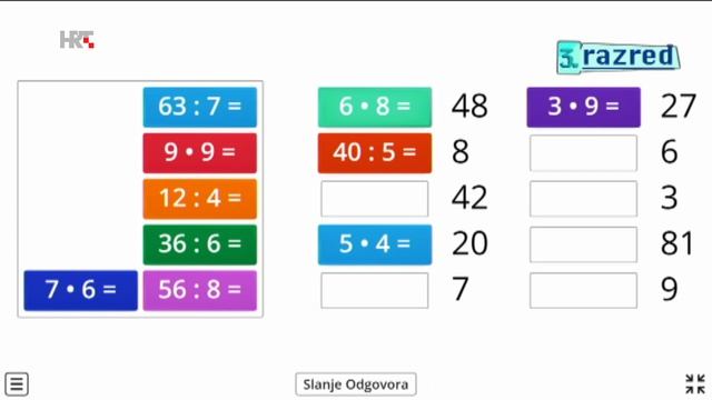3. RAZRED - MATEMATIKA - VJEŽBAMO TABLICU MNOŽENJA I DIJELJENJA смотреть онлайн