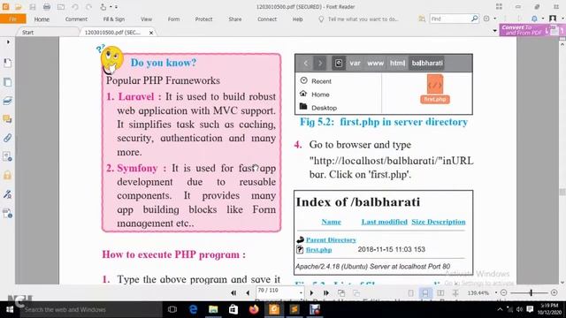 Server Side Scripting part 2 how to run PHP code file HSc IT Chapter 5 class 12t science using xamp смотреть онлайн