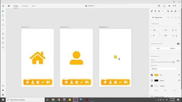 Animated Neon Tool Bar Tutorial Adobe XD