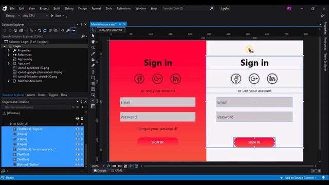 WPF Tutorial : XAML UI design in Visual studio blend 2017 | Sign In screen | C# WPF смотреть онлайн