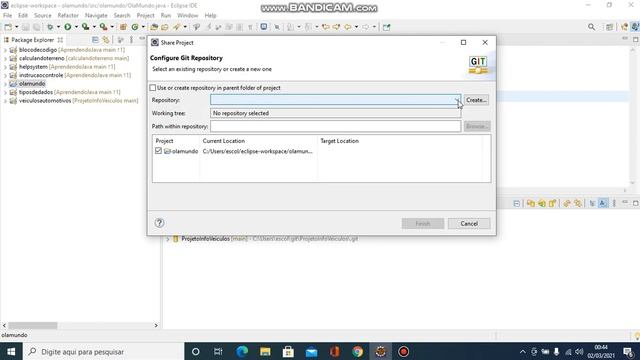 Dica de como subir seus projetos Java criados na IDE Eclipse para o seu GitHub смотреть онлайн