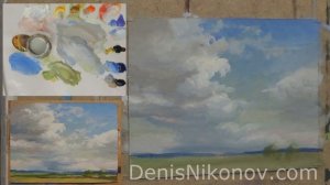 Урок по живописи. Как нарисовать кучевое облако маслом
