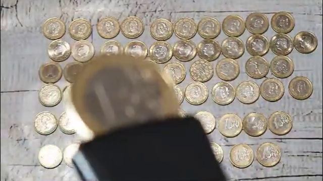 Spain/ Как выглядят евро монеты 1€ 2€/ #19 смотреть онлайн