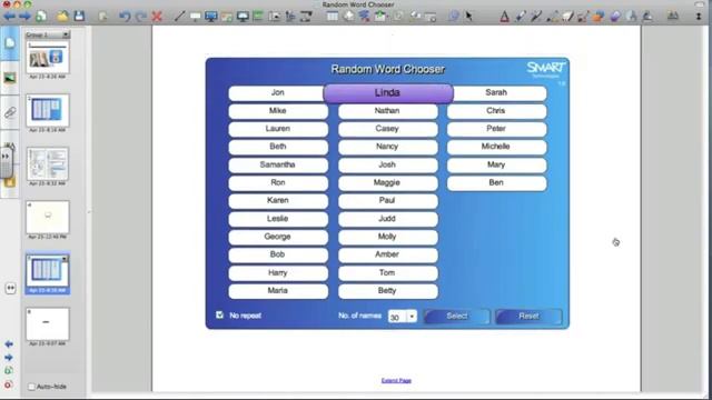 Random Word Chooser SMART Notebook Software смотреть онлайн