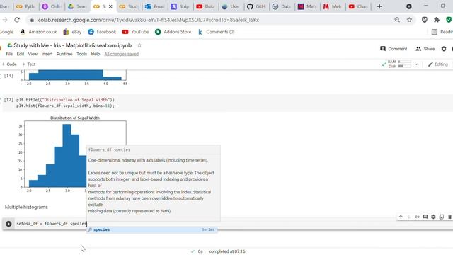Study with me - Iris - Matplotlib & Seaborn смотреть онлайн