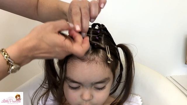 Peinado Para Niñas Con Ligas Y Trenzas Pegadas|Peinados Para Niñas Faciles Y Rapidos|LPH