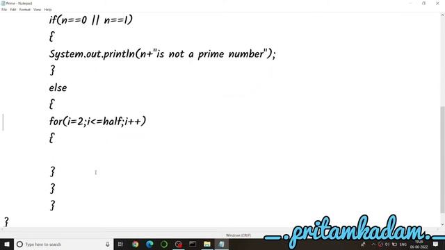 Java Program to check if Number is Prime or not смотреть онлайн
