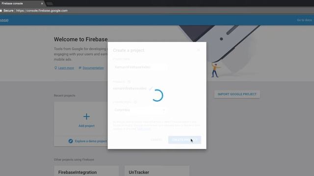 Firebase1 Creación del proyecto en la consola de Google смотреть онлайн