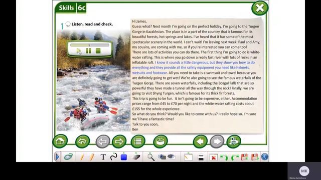 Excel 6 M 6 ex 1 p 70 Turgen Gorge Listen and read смотреть онлайн