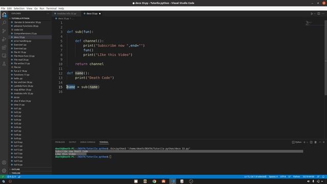 Decorators & How Decorators Works in Python || Python Free tutorial #33 || Death Code смотреть онлайн