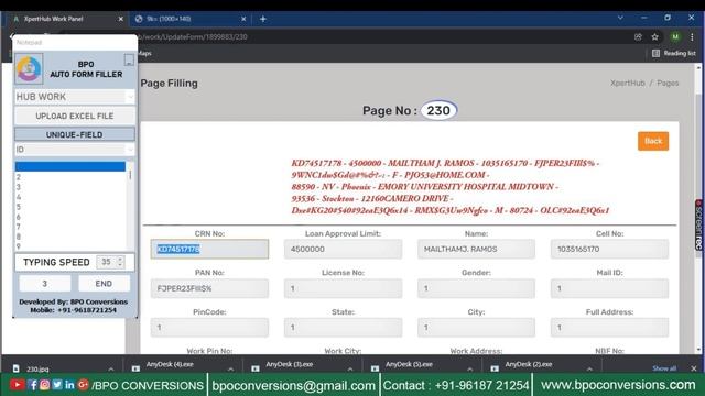 Online Auto Form Filling Software For Data Entry | Online Auto Form Filler For Online Form Filling