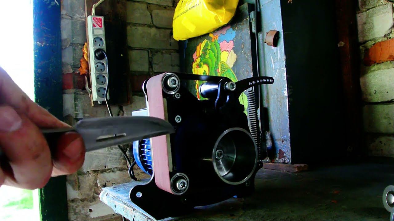 Заточка ножа на гриндере "Удачный" смотреть онлайн