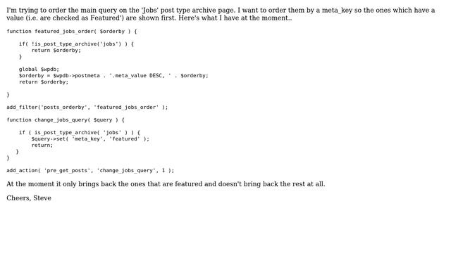 Wordpress: Ordering by meta_key (2 Solutions!!) смотреть онлайн