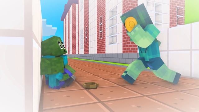 Monster School : Zombie Take Care Baby Squid Game Doll - Minecraft Animation смотреть онлайн
