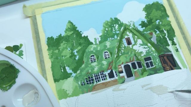 Paint With Me : A Scene From Kiki’s Delivery Service By Studio Ghibli ? Gouache Painting