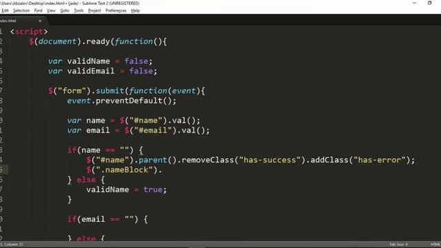 Урок 32. Валидация формы при помощи jquery смотреть онлайн