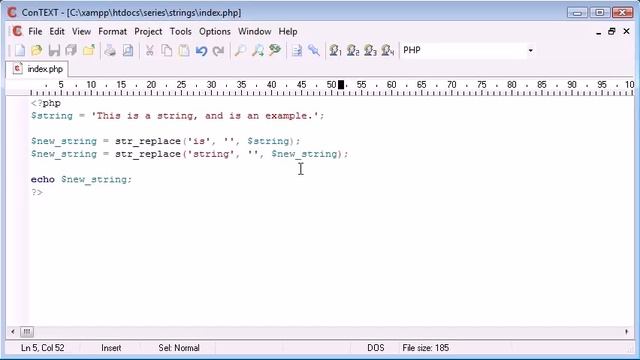 Beginner PHP Tutorial 51 String Functions Replacing Predefined Part of a String смотреть онлайн